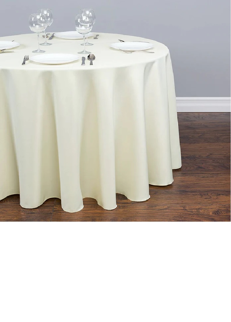  Ivory Round Tablecloth